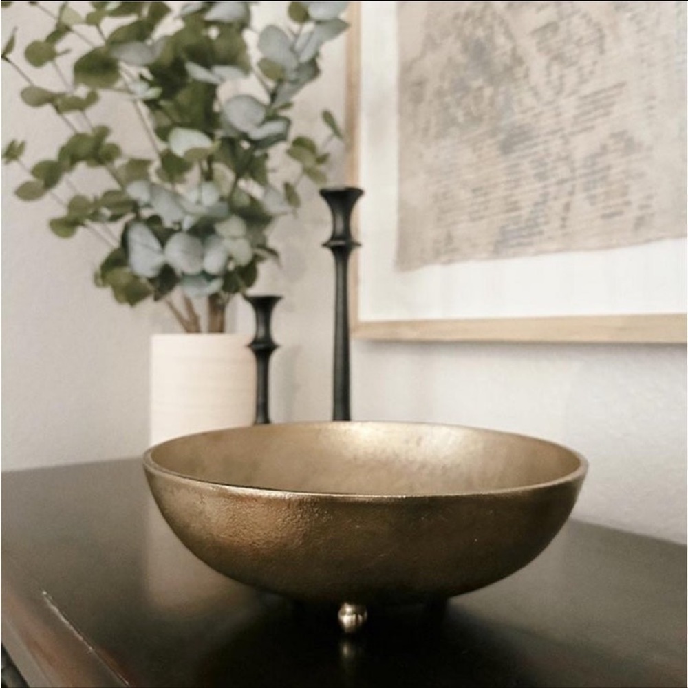 Studio McGee Cast Metal Bowl Gold - Picture 4 of 7